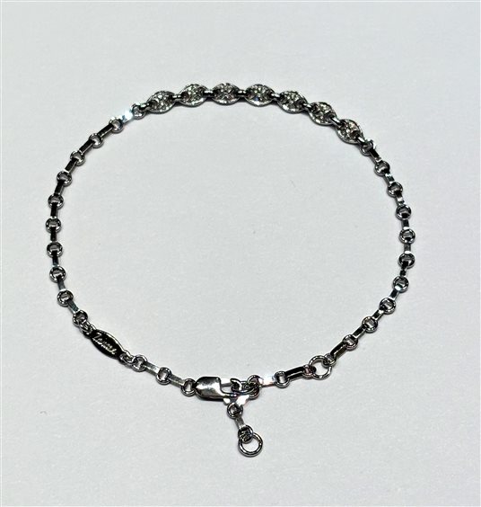 Bracciale Zancan Uomo Robertino in Oro bianco Diamante 0.14 Ct UB019B - UB019B